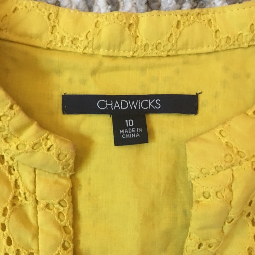 Chadwicks Yellow Dress Size 10 - Picture 3 of 5